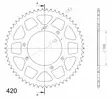 Supersprox Takaratas, 58, Ø105mm, Punainen, Derbi / Aprilia / Yamaha - MOPON TAKARATTAAT - 27-1014-58-2 - 2
