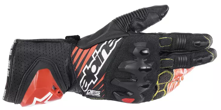 Alpinestars Hanska GP-Tech v2 Musta/Valkoinen/Punainen fluo - MP AJOHANSKAT - 694-3556622-1231-2 - 1