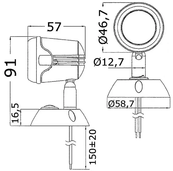 Articulated Spotlight Black - TUNNELMA JA SISÄVALAISIMET - M13-896-02 - 1
