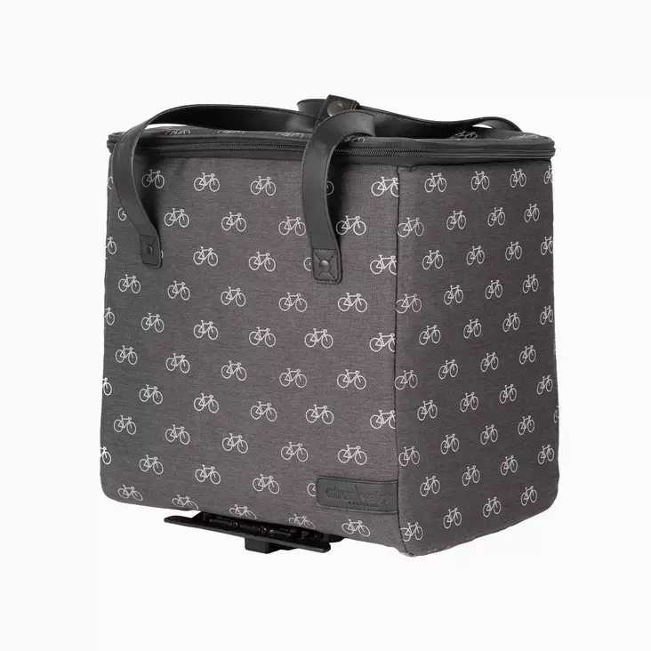 Atran kylmälaukku, avs kiinnitys, harmaa/heijastava pyöräkuviointi - POLKUPYÖRÄLAUKUT - 1802-30-52 - 1