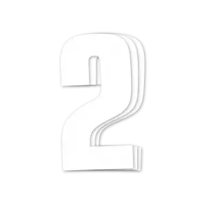 Blackbird Kilpanumerot Valkoinen 3kpl/Srj 16x7,5cm 2 - TARRAT - 381-5048-10-2 - 1