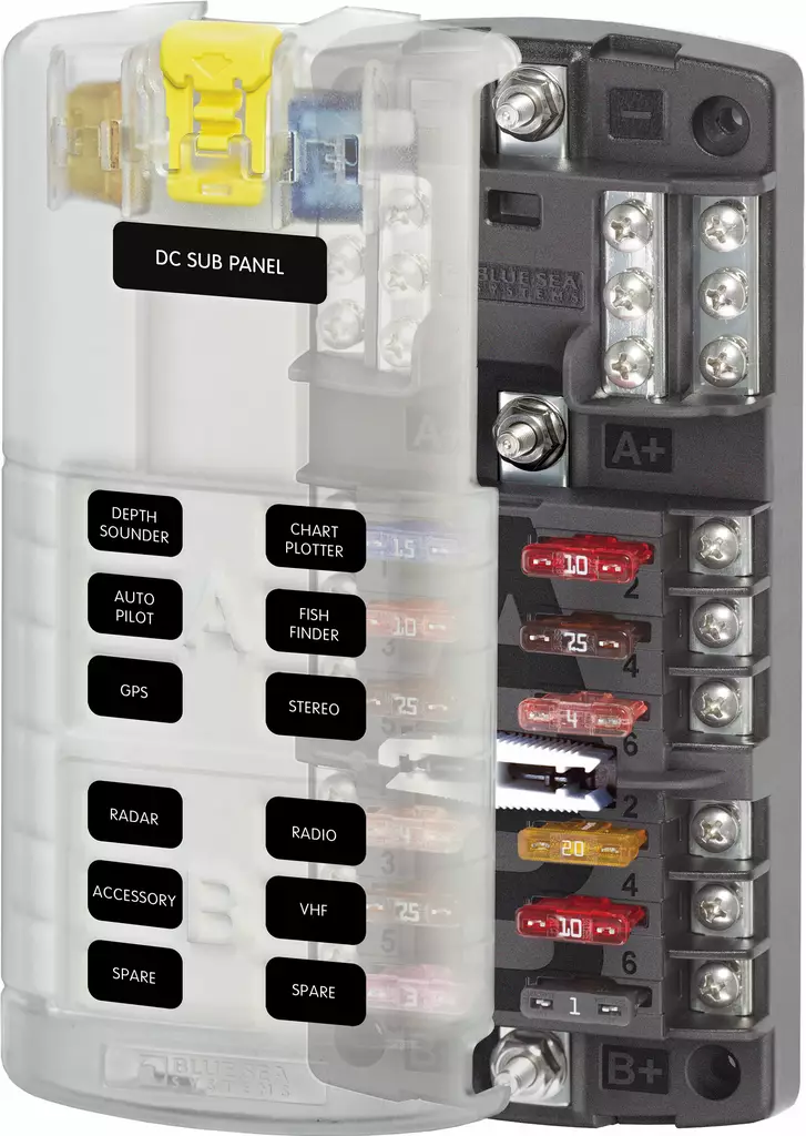 Blue Sea St Blade Split Bus Fuse Block - SULAKERASIAT - 134-5032 - 1