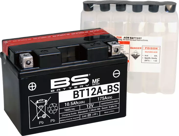 Bs Battery Bt12a-Bs Mf (Cp) Maintenance Free - AKUT - 140-300602 - 1