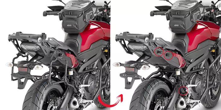Givi Putkisivutelineet Rapid Release Mt-09 Tracer (15) - MÖNKIJÄN OSAT - 322-PLR2122 - 1