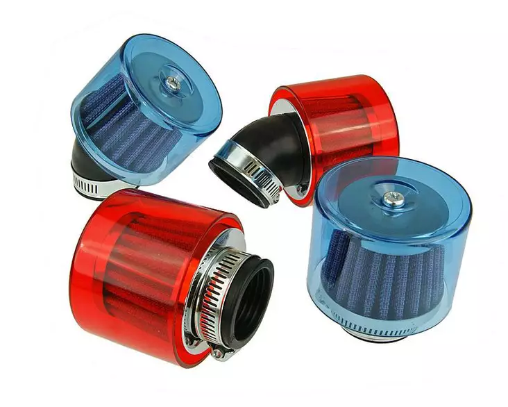 Ilmasuodatin, Air-System, Punainen, Kiinitys Ø 35mm, Suora - MOPON ILMANSUODATTIMET - 302-0835-2 - 1