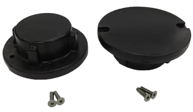 Jetport Kansi Putkikiinnitys Reiälle, Musta (2kpl) - VESIJETTI LAITURIEN TARVIKKEET - 116-03-14002 - 1