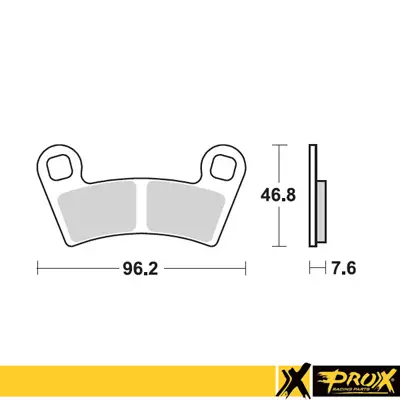 Prox Jarrupalasarja Eteen Polaris 450/525 Outlaw 08-11 - MÖNKIJÄN JARRUPALAT - 400-37-167102 - 1