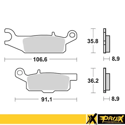 Prox Jarrupalasarja Taakse Yfm550/700f Grizzly 07-13 (Left) - MP JARRUPALAT - 400-37-275102 - 1