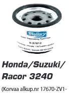 Sea-X, Polttoainesuodatin - SUODATTIMET - 121-9-37812 - 1