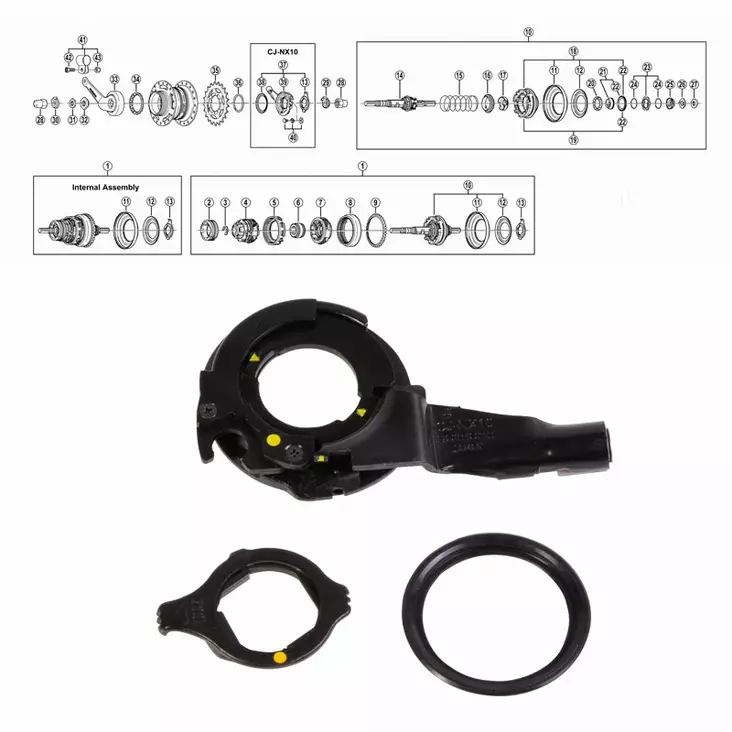 Shimano Nexus 7-V (Sg-7c22), Vaihdevarsisarja - TAKANAVAN OSAT - 64242 - 1
