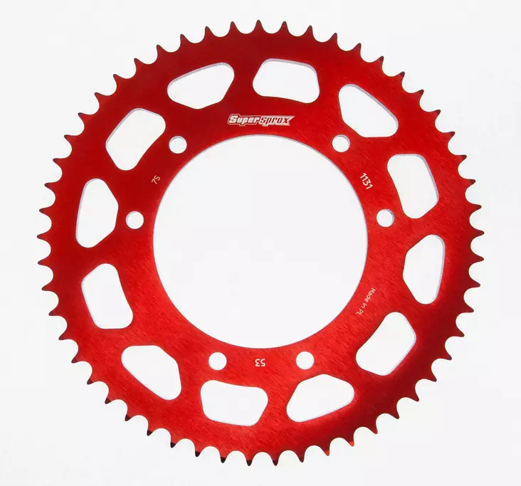 Supersprox Takaratas, 53, Ø105mm, Punainen, Derbi / Aprilia / Yamaha - MOPON TAKARATTAAT - 27-1014-53-2 - 1