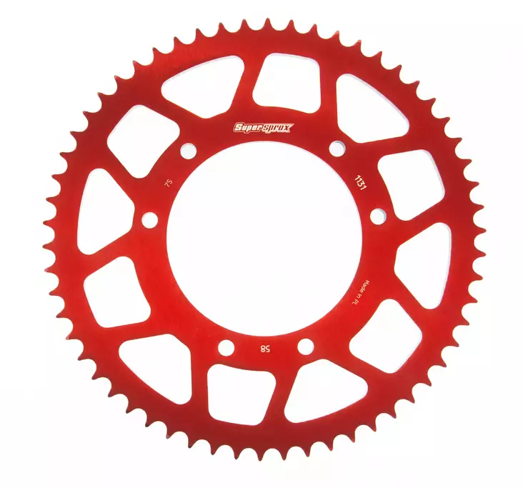 Supersprox Takaratas, 58, Ø105mm, Punainen, Derbi / Aprilia / Yamaha - MOPON TAKARATTAAT - 27-1014-58-2 - 1