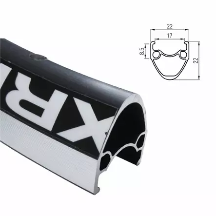Vanne Alex 28" 17-622, At470 28R, Musta,Koneistettu Jarrupinta, Tubeless-Ready - VANTEET OSINA - 62813 - 1