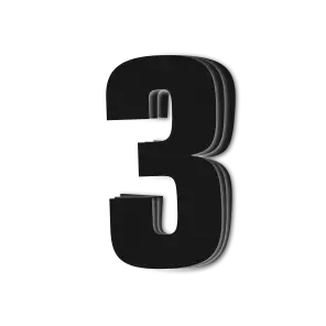 Blackbird Kilpanumerot Musta 3kpl/Srj 16x7,5cm 3 - TARRAT - 381-5048-20-3 - 1