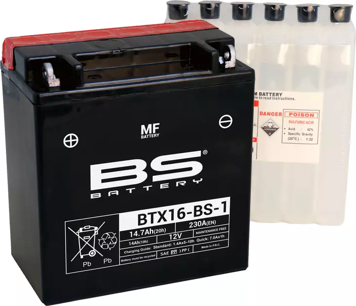 Bs Battery Btx16-Bs-1 Mf (Cp) Maintenance Free - AKUT - 140-300623 - 1