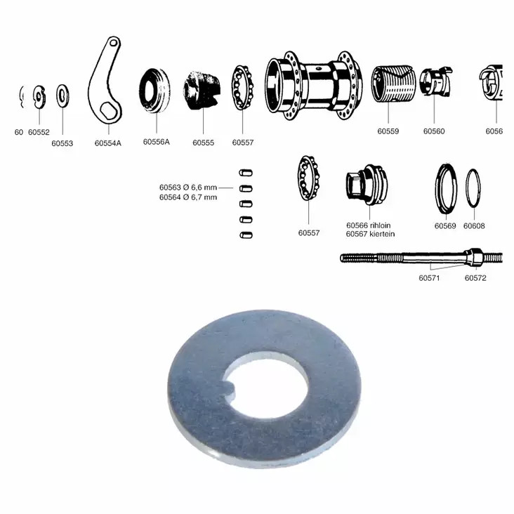 Favorit 1-V, Välilaatta - TAKANAVAN OSAT - 60553 - 1
