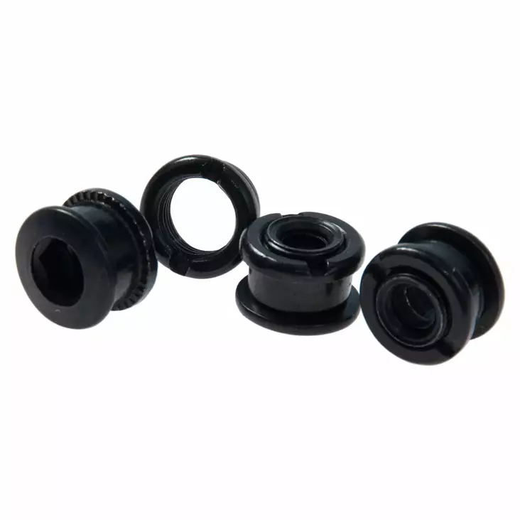 Ketjurattaan Kiinnityspultit M-Wave, M8.5X8.5Mm, Alumiini/4 Kpl, Musta - MUUT POLKUPYÖRÄN KAMPI- JA KESKIÖOSAT - 60323 - 1