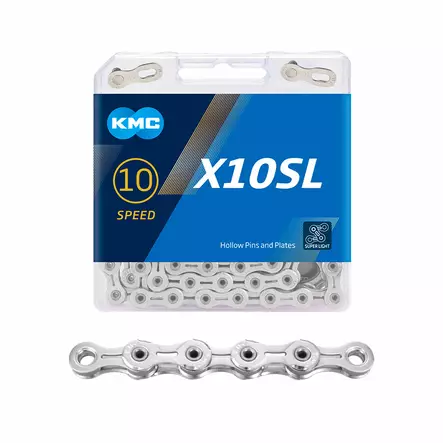 Ketju 10-V Kmc X10Sl Silver, 1/2 X 11/128", 114L - KETJUT 10-VAIHTEISIIN POLKUPYÖRIIN - BX10SLN14 - 1