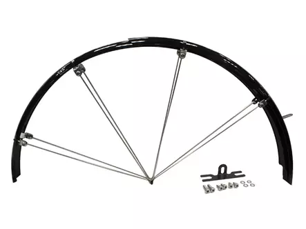 Lokasuojapari 28" Cavo, Aisallinen, Kiinnikkeet, Musta 35Mm - POLKUPYÖRÄN LOKASUOJAT - 41-374 - 1