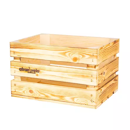 Tavarakori Atran Hedelmälaatikko, Etu-Tai Takatelineeseen, Puuta, Avs Pikakiinni - POLKUPYÖRÄN TAVARAKORIT - 62154 - 2