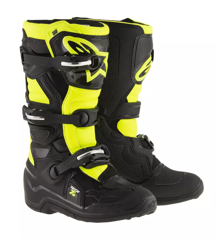 Alpinestars Saapas Tech 7s Junior Musta/Fluo - CROSSIKENGÄT - AF0000464 - 3