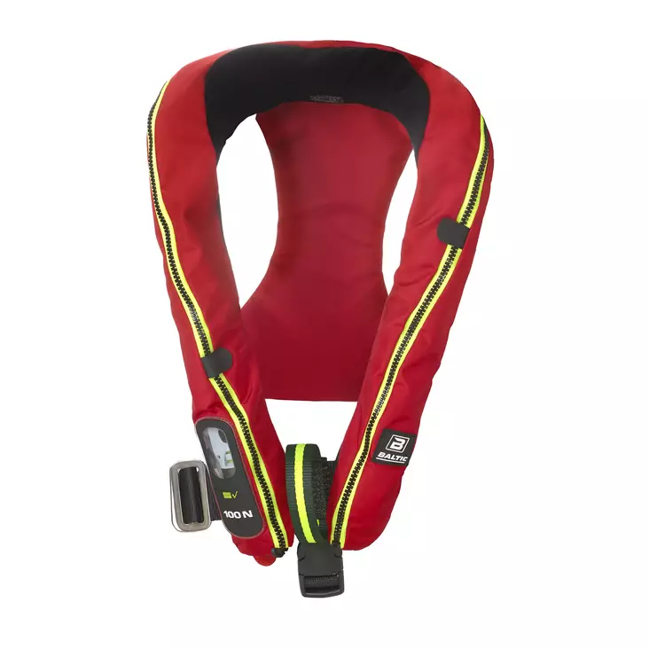 Baltic Compact 100 Harness Auto Ilmatäytteinen Pelastusliivi Pun 30-110kg - ILMATÄYTTEISET PELASTUSLIIVIT - 128-2-1374 - 1