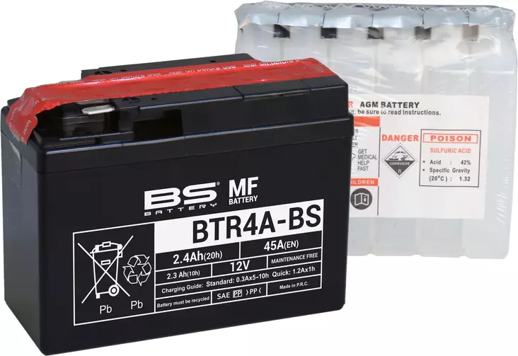 Bs Battery Btr4a-Bs Mf (Cp) Maintenance Free - AKUT - 140-300624 - 1