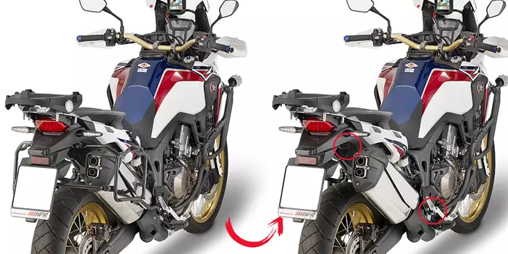 Givi Putkisivutelineet Rapid Release Crf1000l Africa Twin (16 - MÖNKIJÄN OSAT - 322-PLR1144 - 1