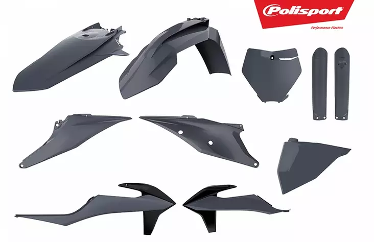 Polisport Plastic Kit Sx/Sx-F 2019- Nardo Harmaa - CROSSIN TÄYDELLISET MUOVISARJAT - 178-90814 - 1