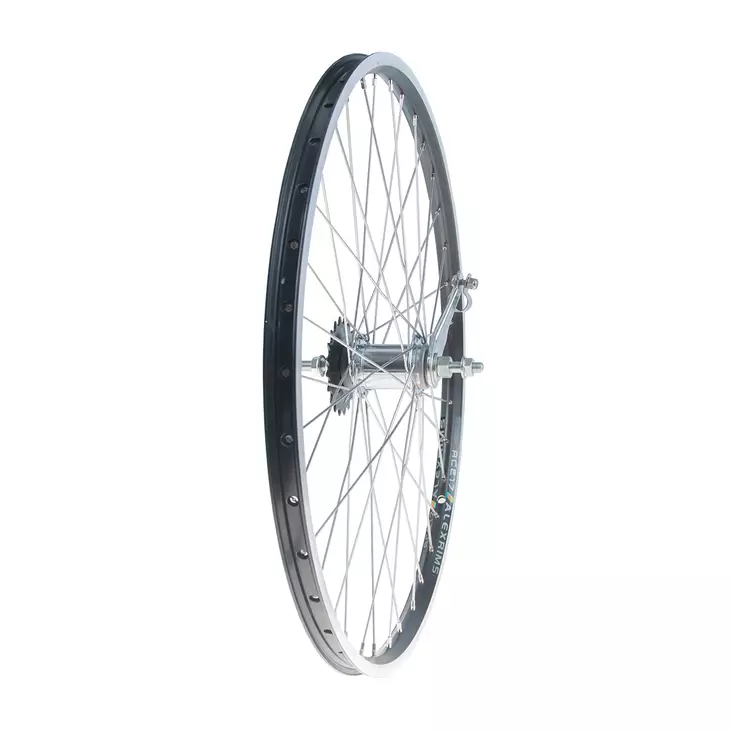 TAKAPYÖRÄ 24" 18-507 SHIMANO 1V, ALEX ACE 17 KONEISTETTU, MUSTA - Takapyörät - 59064 - 1