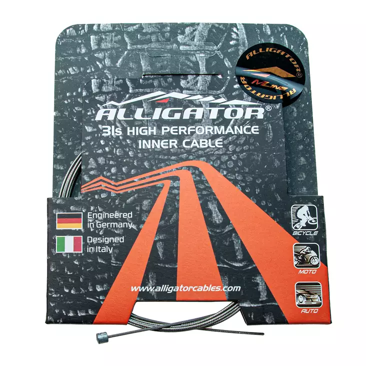 Vaihdevaijeri Alligator Slick, 31-Säikeinen, 1,1Mm X 2000 Mm. (Rst/Hiottu/Esiven - POLKUPYÖRÄN VAIJERIT - 63104 - 1