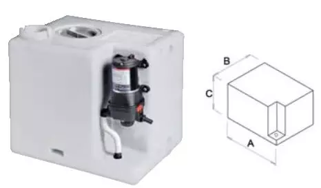 Vesisäiliö 117 L. 12Volt - VESISÄILIÖT - M52-194-34 - 1