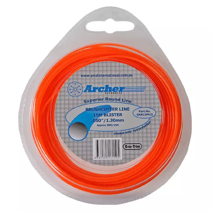 Archer trimmerin siima, eco-trim, pyöreä, ø 1,3mm x 15m - TRIMMERIN SIIMAT - 446-GKR13M15 - 1