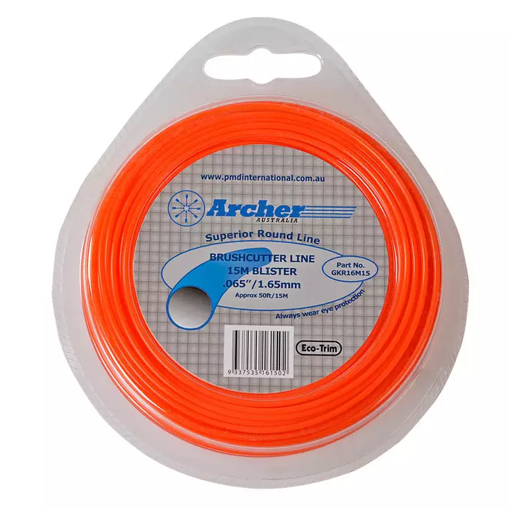 Archer trimmerin siima, eco-trim, pyöreä, ø 1,65mm x 15m - TRIMMERIN SIIMAT - 446-GKR16M15 - 1