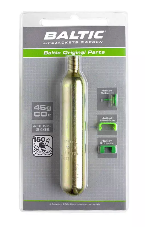 Baltic Co2 Patruuna 45g + Varmistinnastat - MUUT PELASTUSTARVIKKEET - 128-4-2445 - 1