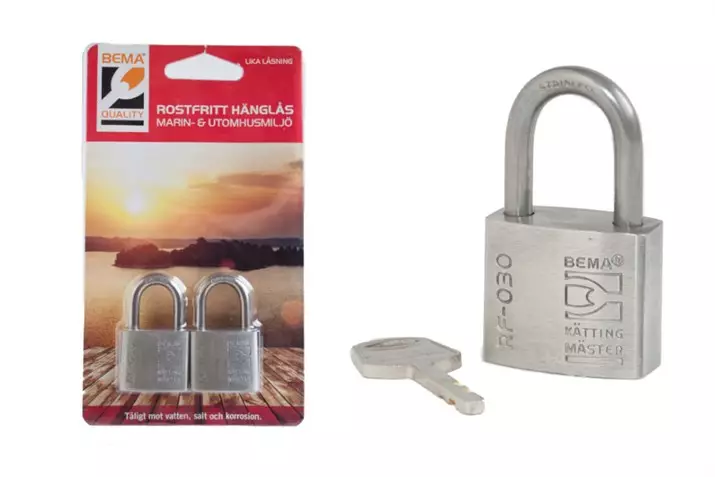 Bema Rf-040 Riippulukko 7Mm/26,5Mm/20Mm - KETJU JA LEVY LUKOT - 492-36945 - 1
