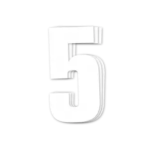 Blackbird Kilpanumerot Valkoinen 3kpl/Srj 16x7,5cm 5 - TARRAT - 381-5048-10-5 - 1