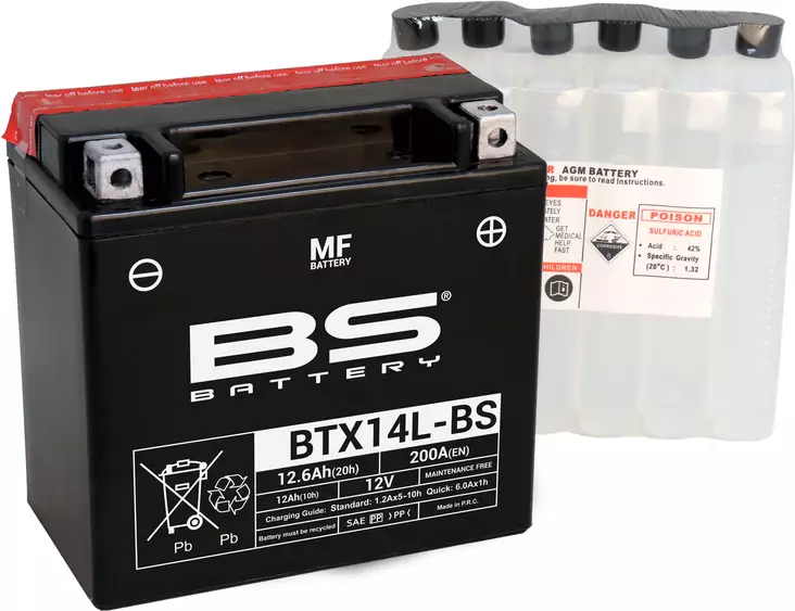 Bs Battery Btx14l-Bs Mf (Cp) Maintenance Free - AKUT - 140-300605 - 1