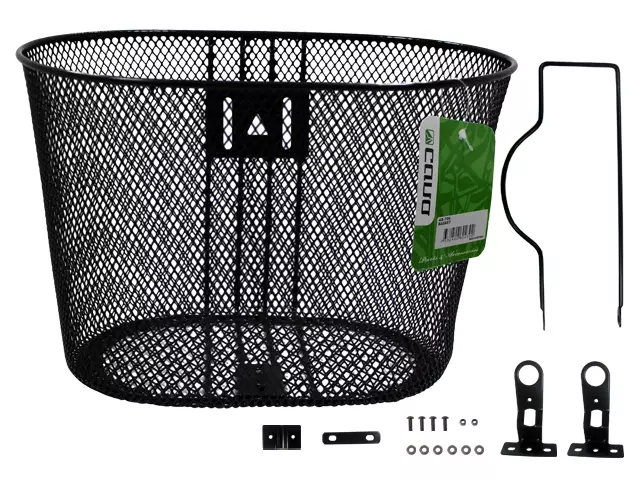 ETUKORI CAVO, TERÄS 24 ", KIINTEÄ, MUSTA - POLKUPYÖRÄN TAVARAKORIT - 48-705 - 1