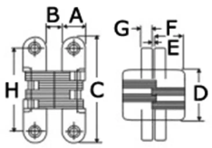 Hidden Hinges - SARANAT - M38-527-05 - 1