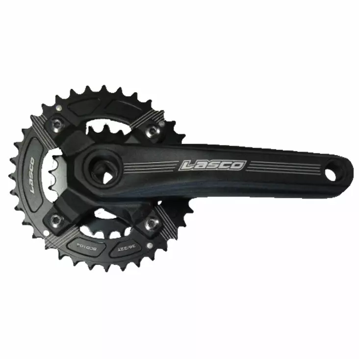 KAMPIPARI LASCO 36/22, 170 MM, ALU, NELIKANTTI, MUSTA - POLKUPYÖRÄN KAMPIPARIT - 69505 - 1