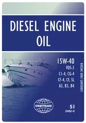 Orbitrade, Diesel Engine Oil 15W40 5L - MOOTTORIÖLJYT - 117-6-2402-5 - 1