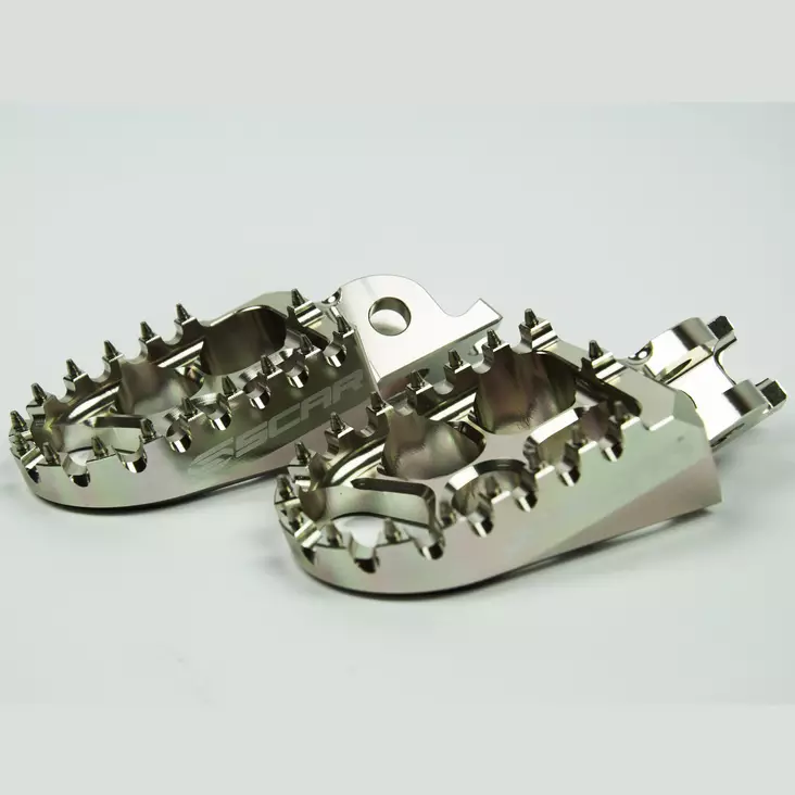 Scar Evolution Footpegs - Honda/Kawasaki Titanium Color - CROSSIN JALKATAPIT - 430-S3515 - 1