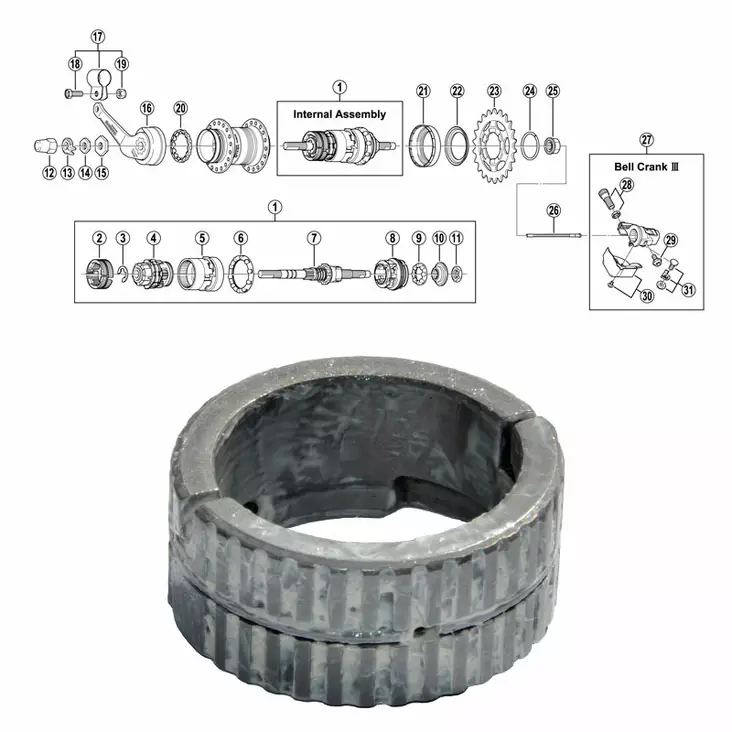 Shimano 3-V (Sg-3c40), Jarrukengät - TAKANAVAN OSAT - 64305 - 1