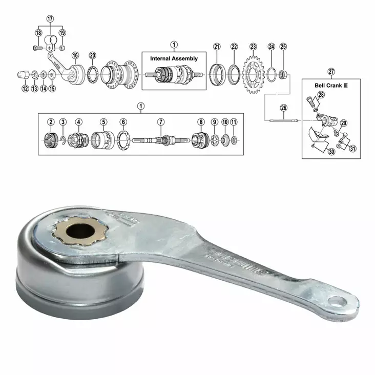Shimano 3-V (Sg-3c40), Jarruvarsi - TAKANAVAN OSAT - 64325 - 1
