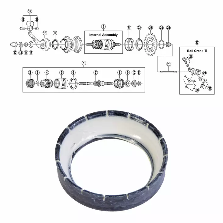 Shimano 3-V (Sg-3c40), Pölysuoja A Oikea - TAKANAVAN OSAT - 64335 - 1