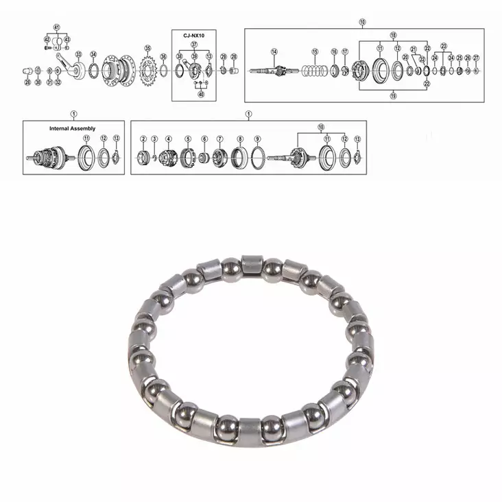 Shimano Nexus, Kuularengas B - Kuulakehät - 64235 - 1