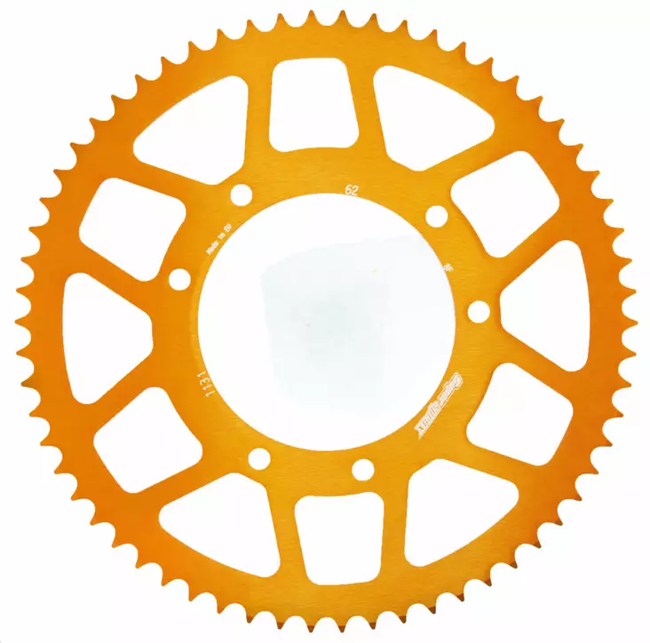 Supersprox Takaratas, 62, Ø105mm, Kulta, Derbi / Aprilia / Yamaha - MOPON TAKARATTAAT - 27-1014-62-5 - 1
