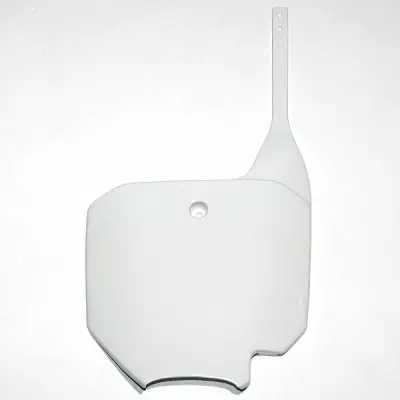Ufo Etunumerokilpi Yz125-490 86-91 Valkoinen 045 - MÖNKIJÄN OSAT - 650-2805-045 - 1