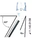 Telescopic Sloped Pole White 100cm - VALOMASTOT - M11-140-36 - 1
